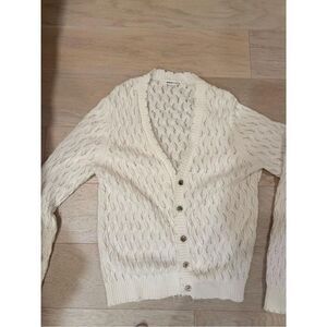 Minnie Rose Women's Cream Cardigan